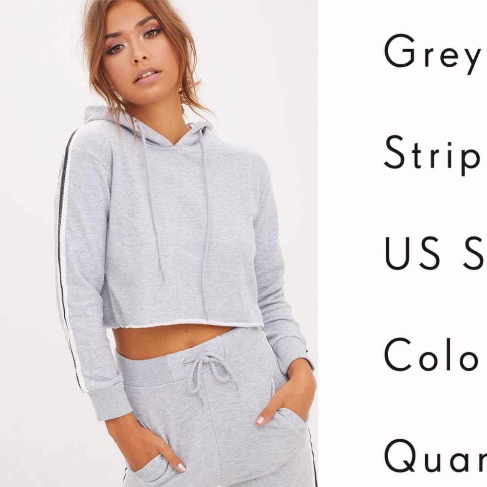 Pretty Little Thing cropped hoodie XS